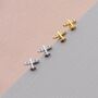 Sterling Silver Tiny Little Aeroplane Earrings, thumbnail 1 of 4