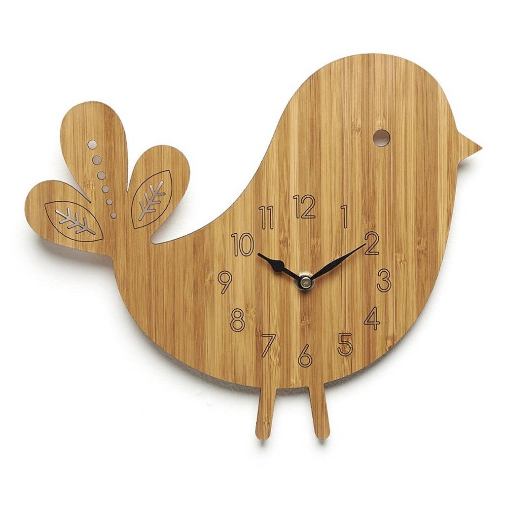Bird Personalised Children's Clock By Sunday's Daughter