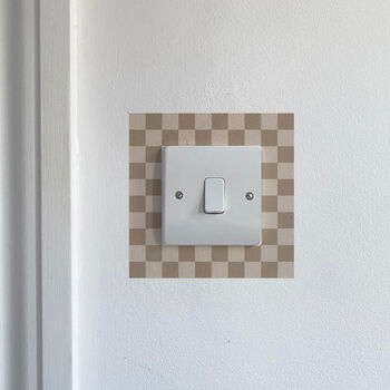 Chequered Light Switch And Plug Socket Stickers, 5 of 9