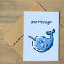 Personalised Narwhal Cute Greeting Card, thumbnail 2 of 2