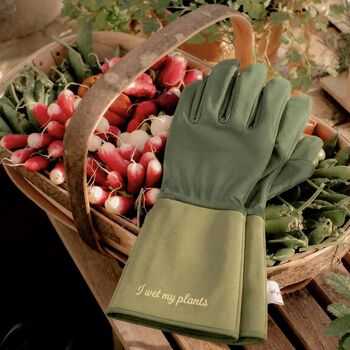 Personalised Leather Garden Gloves, 2 of 3