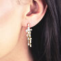 Diamante Long Geometrical Earrings, thumbnail 5 of 8