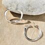 Wire Interwoven Rose Gold Plated Silver Hoop Earrings, thumbnail 4 of 8