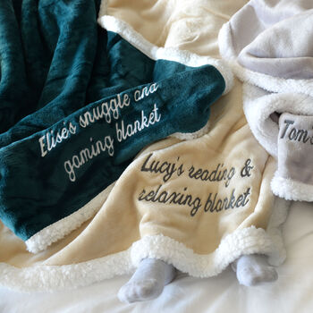 Personalised Sherpa Blanket With Message, 8 of 12