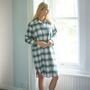 Women's 'Burnet Rose' Tartan Brushed Cotton Nightshirt, thumbnail 2 of 4