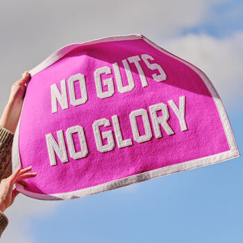No Guts No Glory Felt Stitched Banner, 3 of 4