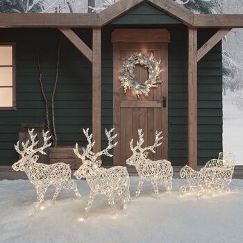 Arkendale Dual LED Battery Reindeer And Sleigh, 3 of 3