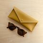 Envelope Recycled Leather Glasses Case, thumbnail 5 of 12