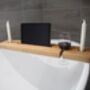 Oak Bath Caddy Or Bath Tray With iPad Stand, thumbnail 3 of 5