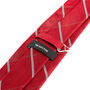Prestige Red Windowpane Check Silk Tie 8cm, thumbnail 3 of 3