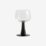 Retro Black Ripple Stemmed Wine Glasses Set Of Four, thumbnail 7 of 7