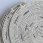 Mono Patterned Rope Dining Placemat And Coaster Set, thumbnail 1 of 5
