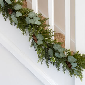 Eucalyptus And Spruce Garland With Pinecones, 2 of 4