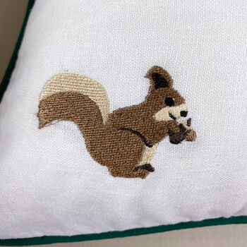 Children's Woodland Embroidered Nursery Cushion, 6 of 7