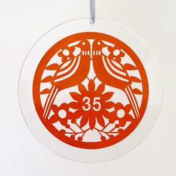 35th Anniversary Hanging Ornament, 4 of 7