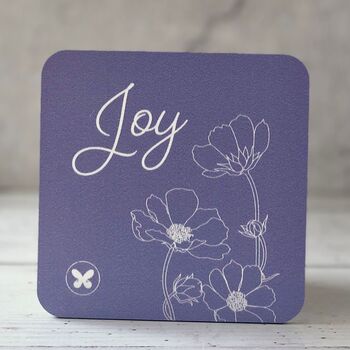 Set Of Four Square Floral Coasters, 4 of 10