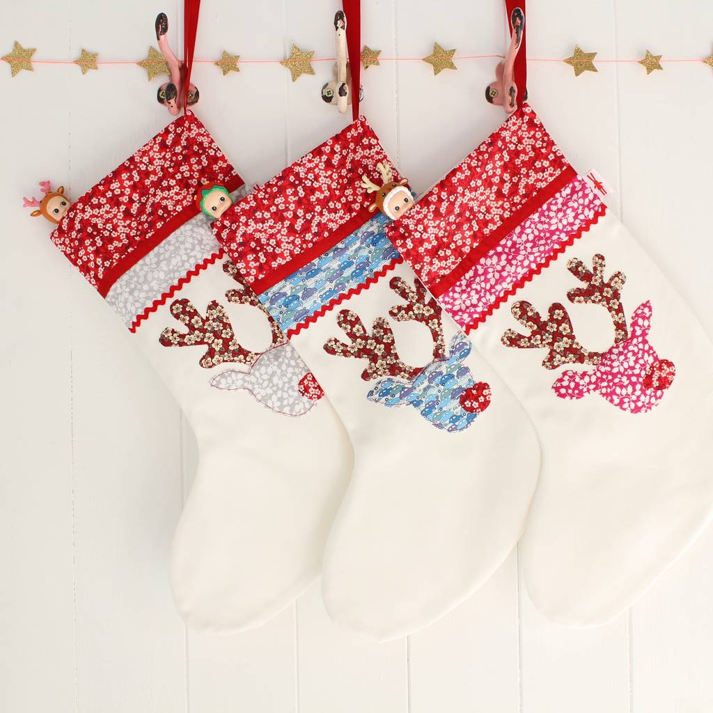 Personalised Reindeer Christmas Stocking By Milk Two Bunnies