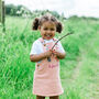 Personalised Initial Dusty Pink Girls Dress, thumbnail 9 of 10