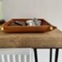 Personalised Tan Leather Accessories Valet Tray, thumbnail 5 of 12