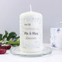 Personalised 1st Christmas As Mr And Mrs Candle, thumbnail 1 of 5