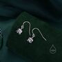 Streling Silver Lily Of The Valley Dangle Hook Earrings, thumbnail 5 of 10