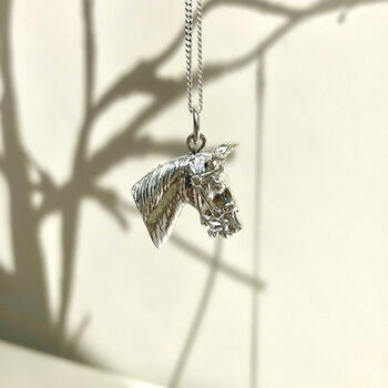 Sterling Silver Horse Head Necklace, 8 of 9