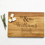 Mr And Mrs Personalised Oak Chopping Serving Board, thumbnail 1 of 4