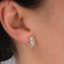 Marin Diamond Earrings On Solid Gold, thumbnail 2 of 4