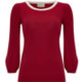 Black And Red Monochrome Knitted Blouses, thumbnail 3 of 5