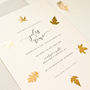 Gold Leaf Wedding Invitation, thumbnail 1 of 3