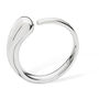925 Solid Sterling Silver Designer Open Luna Drop Ring, thumbnail 1 of 6