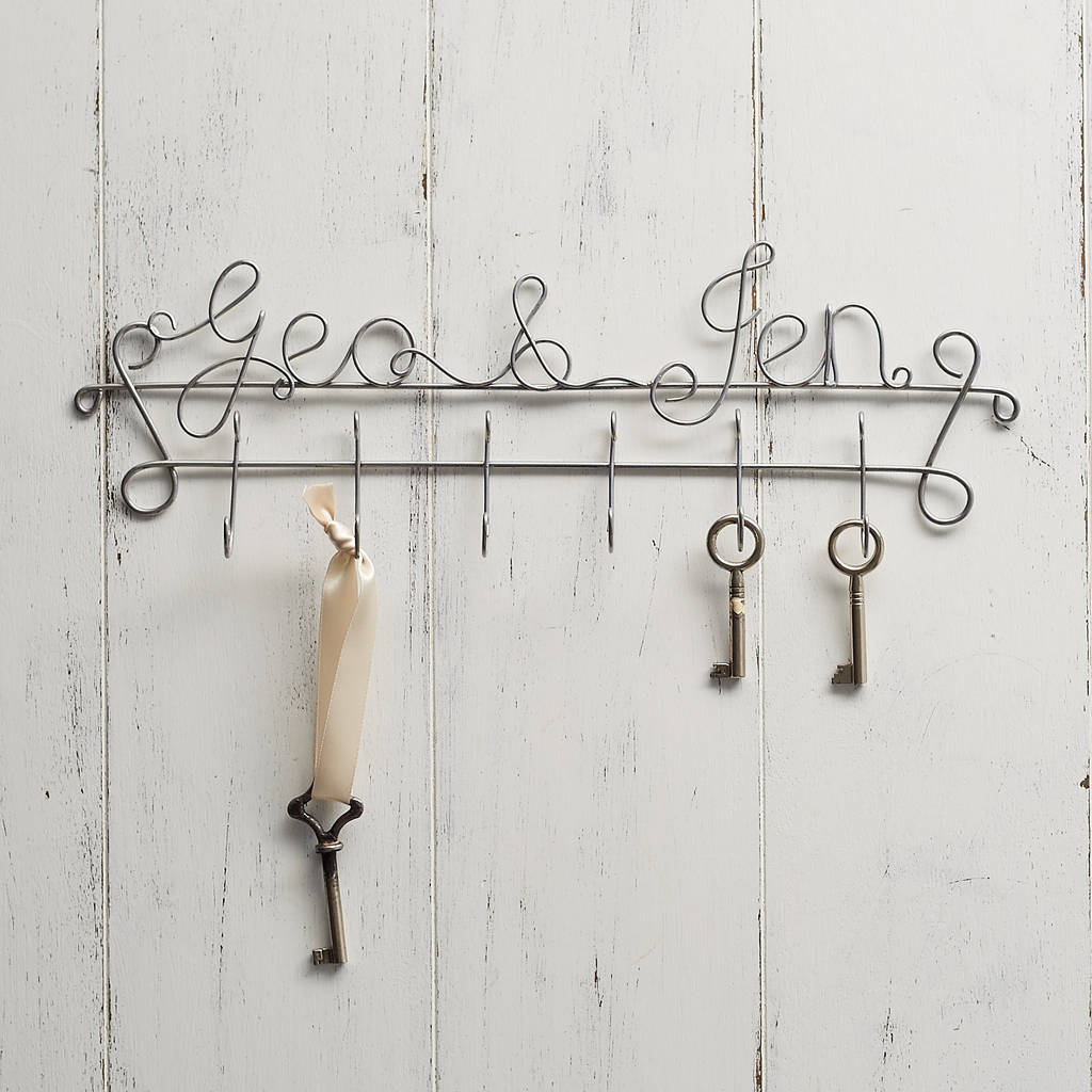 Personalised Name Wire Key Hook By The Letter Loft