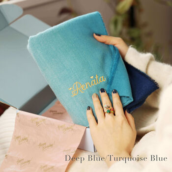 Personalised Cashmere Blend Ombre Scarf, 11 of 11