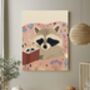 Racoon Bedtime Story Nursery Art Print, thumbnail 4 of 4