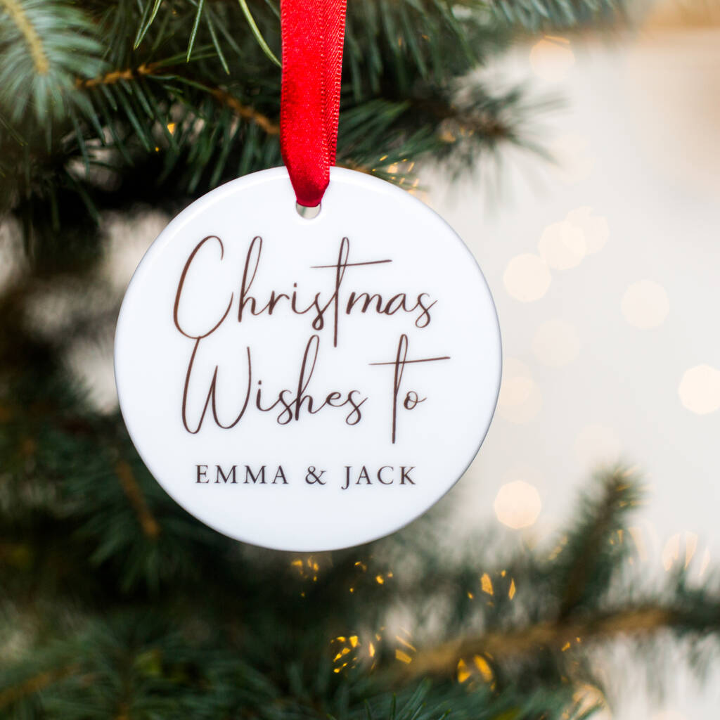 Christmas Wishes Personalised Decoration By Little Cherub Design ...