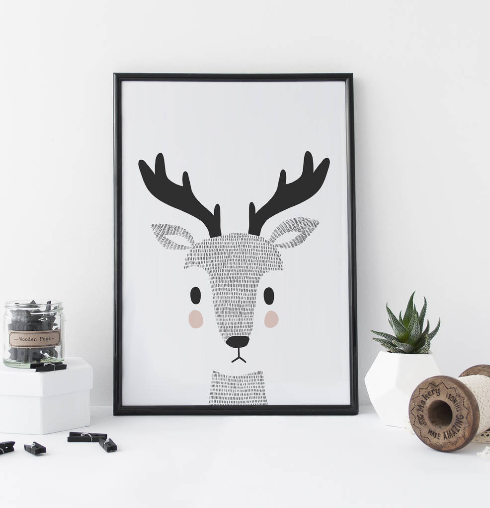 nursery decor woodland deer by alice rebecca potter
