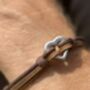 Personalised Leather Memorial Bracelet With Heart Urn Pendant For Remembrance And Bereavement, thumbnail 2 of 11