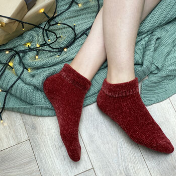 Embroidered Knitted Slipper Socks, 6 of 6
