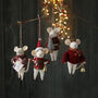 Felt Christmas Jumper Mouse Decoration, thumbnail 1 of 3