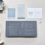 Dusty Blue Wedding Invite With Optional Vellum Wrap, thumbnail 6 of 8