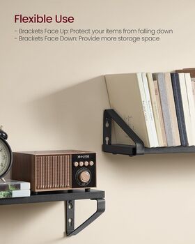 Set Of Three Floating Wall Shelves With Dual Mounting, 8 of 11