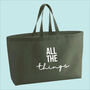 All The Things Premium Canvas Oversized Tote Bag, thumbnail 8 of 10