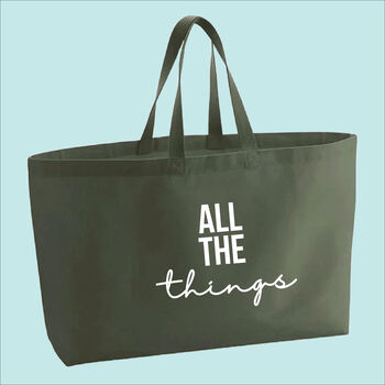 All The Things Premium Canvas Oversized Tote Bag, 8 of 10
