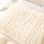 Personalised Grey Baby Blanket – Moon And Stars Initial Embroidery, thumbnail 4 of 12