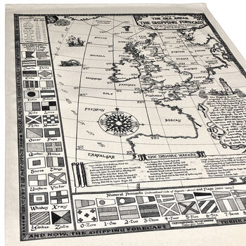 Shipping Forecast Map Tea Towel, 7 of 8