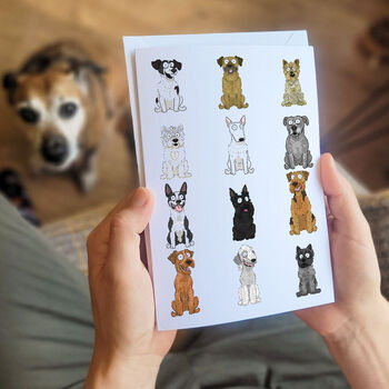 Terrier Dog Breed Greetings Card, 3 of 3