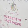 Personalised Last Disco Welcome Wall Hanging, thumbnail 2 of 3