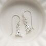 Sterling Silver Little Bird Dangly Earrings, thumbnail 2 of 10