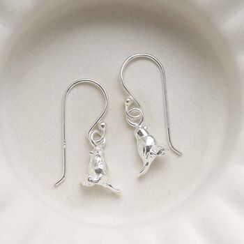 Sterling Silver Little Bird Dangly Earrings, 2 of 10