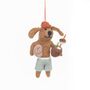 Handmade Felt Coconut Canine Hanging Summer Decoration, thumbnail 3 of 3